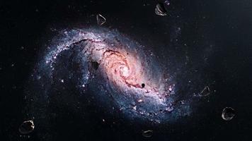 exploration de vol spatial de galaxie scence de roche spatiale ngc1672 video