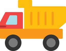 Dumper Truck Flat Icon vector