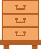 Filing Cabinet Flat Icon vector