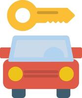 Car Rental Flat Icon vector