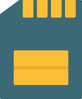 Memory Card Flat Icon vector