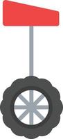 Unicycle Flat Icon vector