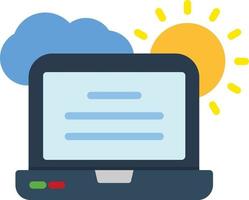 Digital Nomad Flat Icon vector