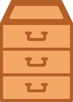 Filing Cabinet Flat Icon vector