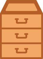 Filing Cabinet Flat Icon vector