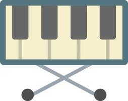 icono plano de teclado de piano vector