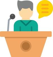 Speaking Flat Icon vector