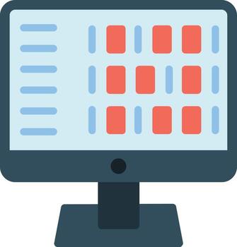 codificación icono plano vector