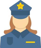 Police Woman Flat Icon vector