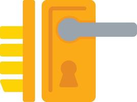 Door Lock Flat Icon vector