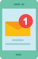 Incoming Message Flat Icon vector
