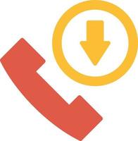 Incoming Call Flat Icon vector