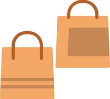 icono plano de bolsas de compras vector