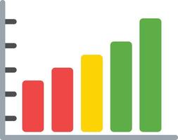 Bar Chart Flat Icon vector