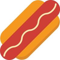Hot Dog Flat Icon vector