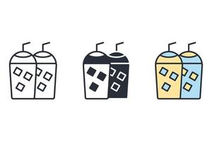 with ice icons  symbol vector elements for infographic web