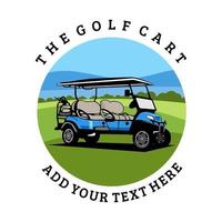 vector de icono de logotipo de diseño de ilustración de carro de golf