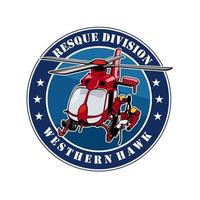 helicopter rescue division illustration design vector