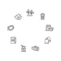 tea coffee shop icons set . tea coffee shop pack symbol vector elements for infographic web