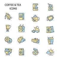 tea coffee shop icons set . tea coffee shop pack symbol vector elements for infographic web