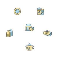 tea coffee shop icons set . tea coffee shop pack symbol vector elements for infographic web