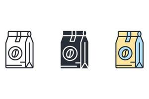 coffee bag icons  symbol vector elements for infographic web