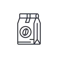 bolsa de café iconos símbolo elementos vectoriales para infografía web vector