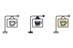 Cafetaria icons  symbol vector elements for infographic web