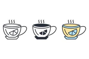 with lemon icons  symbol vector elements for infographic web