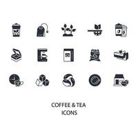 tea coffee shop icons set . tea coffee shop pack symbol vector elements for infographic web