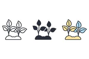 leaf icons  symbol vector elements for infographic web