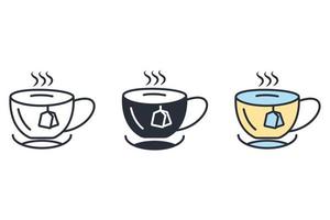 iconos de té símbolo elementos vectoriales para web infográfico vector