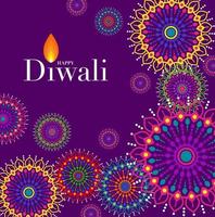 Happy Diwali, Deepavali or Dipavali the Indian festival Celebration flat design. vector