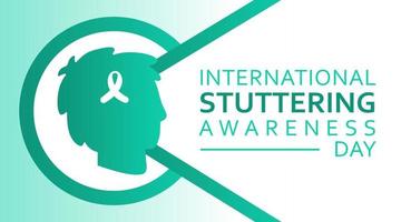 International Stuttering Awareness Day Concept 2 vector