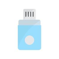 icono de disco flash usb. icono relacionado con la tecnología electrónica. estilo de icono plano. diseño simple editable vector