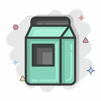 Icon Wasing Powder. related to Laundry symbol. Comic Style. simple design editable. simple illustration, good for prints vector