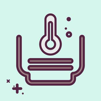 Icon Temperature. related to Laundry symbol. MBE style. simple design editable. simple illustration, good for prints vector