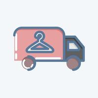 Icon Delivery. related to Laundry symbol. doodle style. simple design editable. simple illustration, good for prints vector