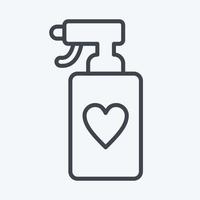 Icon Spray. related to Laundry symbol. line style. simple design editable. simple illustration, good for prints vector