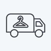 Icon Delivery. related to Laundry symbol. line style. simple design editable. simple illustration, good for prints vector