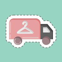 Sticker line cut Delivery. related to Laundry symbol. simple design editable. simple illustration, good for prints vector