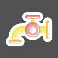 Sticker Water. related to Laundry symbol. simple design editable. simple illustration, good for prints vector