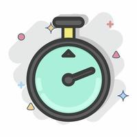 Icon Timer. related to Laundry symbol. Comic Style. simple design editable. simple illustration, good for prints vector