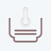 temperatura del icono. relacionado con el símbolo de lavandería. estilo plano diseño simple editable. ilustración simple, buena para impresiones vector