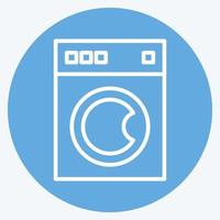 Icon Washing Machine. related to Laundry symbol. blue eyes style. simple design editable. simple illustration, good for prints vector