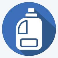 Icon Clean Product. related to Laundry symbol. long shadow style. simple design editable. simple illustration, good for prints vector