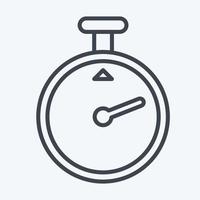 Icon Timer. related to Laundry symbol. line style. simple design editable. simple illustration, good for prints vector