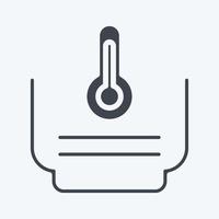 Icon Temperature. related to Laundry symbol. glyph style. simple design editable. simple illustration, good for prints vector