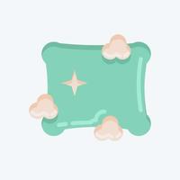 icono de almohada limpia. relacionado con el símbolo de lavandería. estilo plano diseño simple editable. ilustración simple, buena para impresiones vector