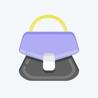 Icon Handbag Clean. related to Laundry symbol. flat style. simple design editable. simple illustration, good for prints vector